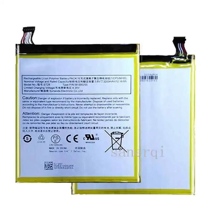 Batería de repuesto de 3200 mAh para Amazon ST28 MC - 308695 58 - 000255 Tablet Pad Tipo P/P - Quierox - Tienda Online