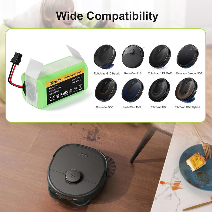 Batería de repuesto para Eufy RoboVac 11, Compatible con Eufy RoboVac - Quierox - Tienda Online