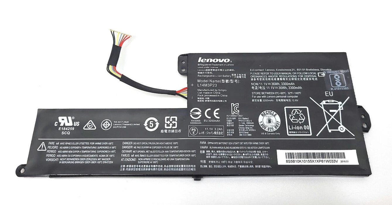 Batería Genuina Lenovo Chromebook N21 11.1V 3.2Ah 3200mAh L14M3P23 L14C3P60 - Quierox - Tienda Online