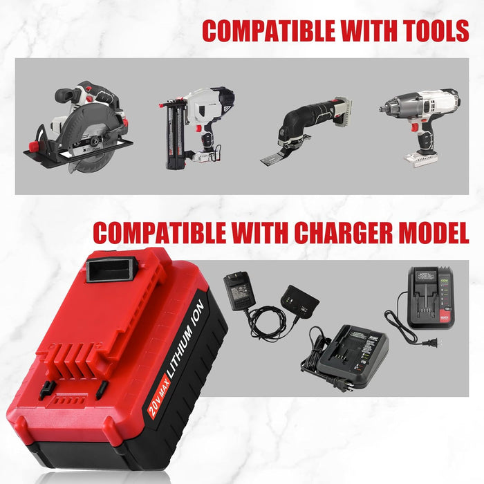 Baterías de 20 V 6.0 Ah de repuesto de iones de litio compatible con cable Porter - Quierox - Tienda Online