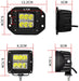 BATLAM 2 luces LED delanteras de 18 W, 12 V - 36 V para 4WD - Quierox - Tienda Online
