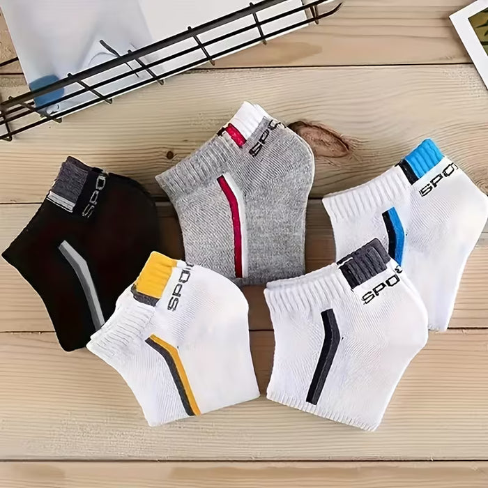 10 Pares de Calcetines Tobilleros de Malla Transpirable para Hombres, Absorbentes de Sudor
