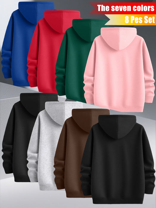 Conjunto de 4 sudaderas con capucha unisex en colores mixtos