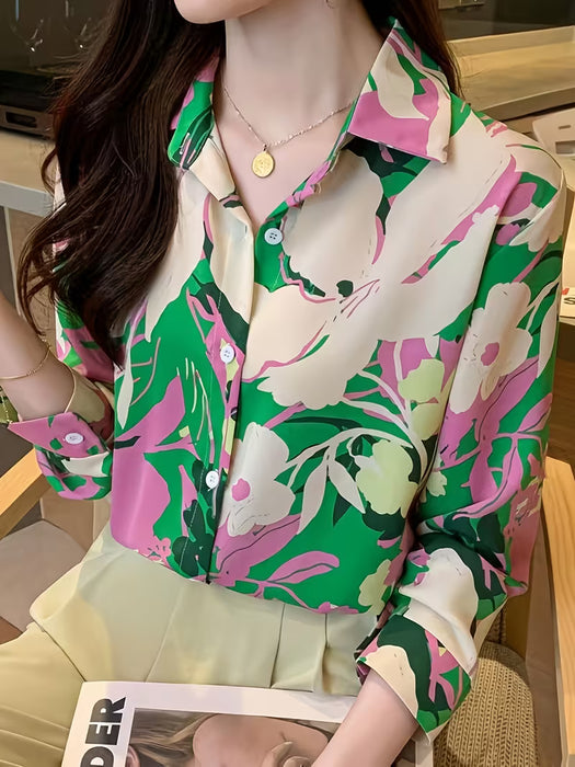 Camisa elegante Estampada para Mujer de Moda