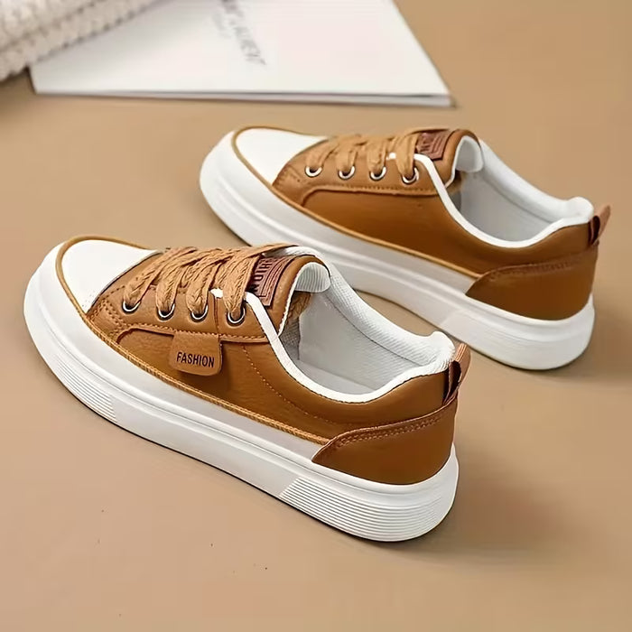 Zapatillas ligeras con cordones y parte superior baja para mujer