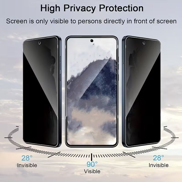 4pcs protector de pantalla de vidrio templado anti-espionaje para Galaxy A35 5G