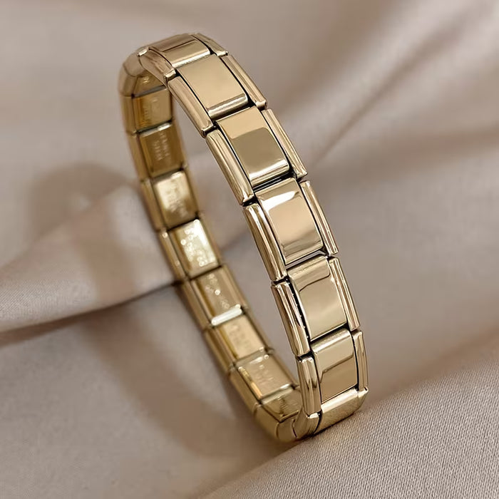 Brazalete Cadena Cuadrado Moderno, unisex.