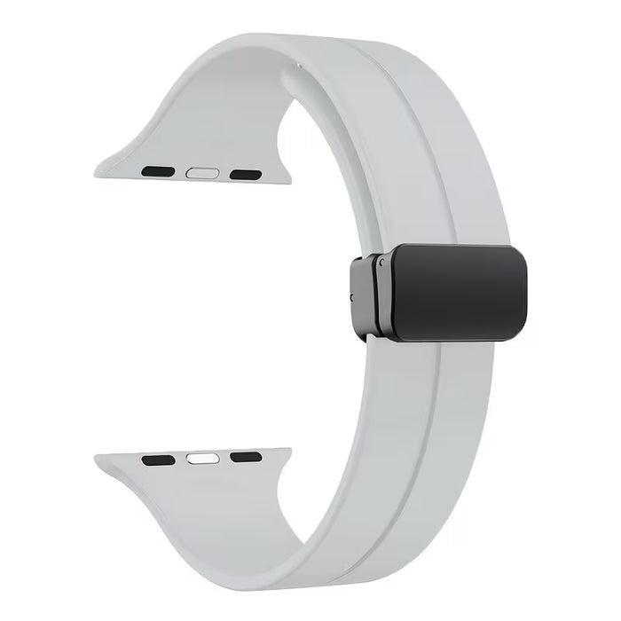 Correa de silicona con hebilla magnética plegable para Iwatch