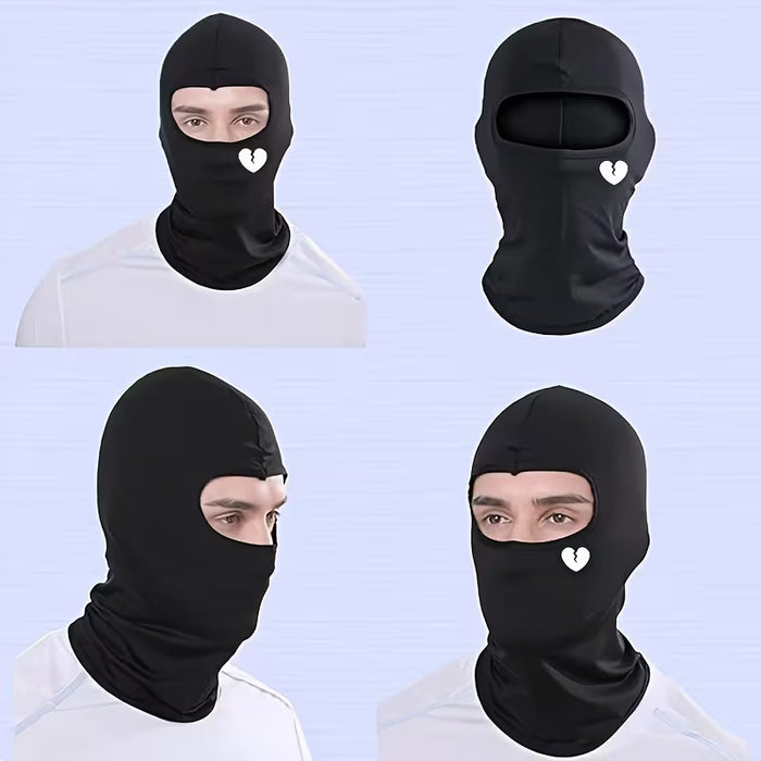 1pc Gorro Balaclava Casual Unisex con Estampado LOVE para Ciclismo