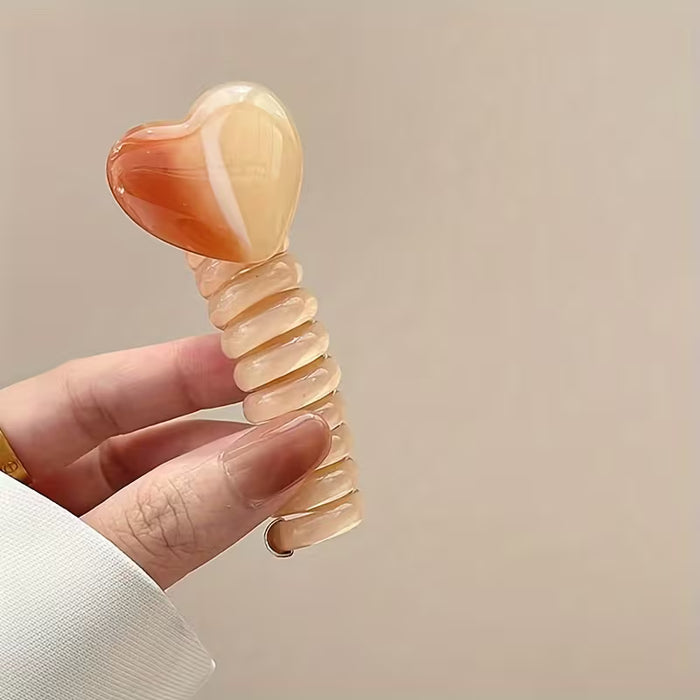 Lazos para el Cabello en Forma de Corazón y Espiral