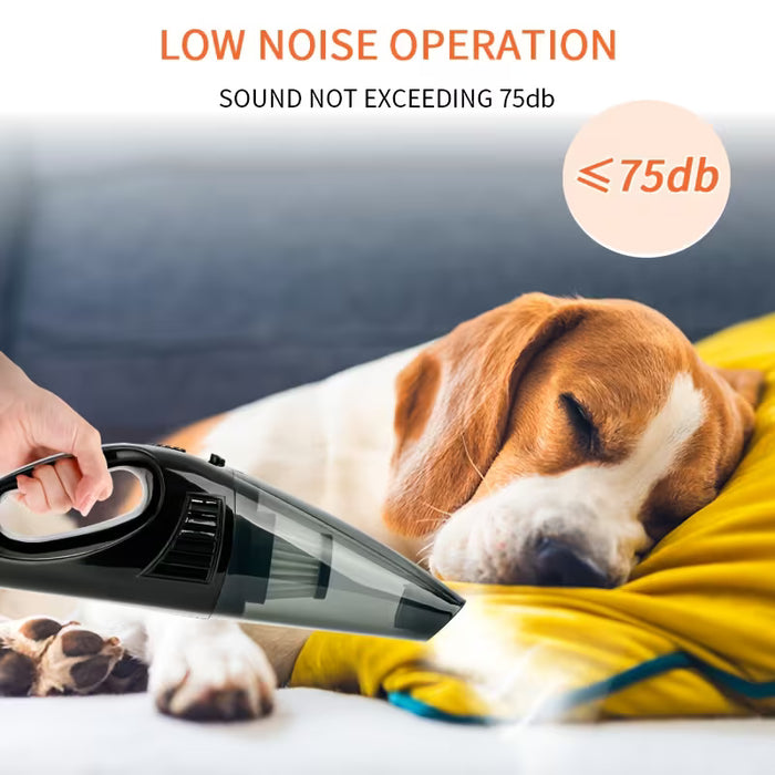 Aspiradora Portátil Mini de Mano con Cable para Autos y RV - Succión Húmeda/Seca, Bajo Voltaje