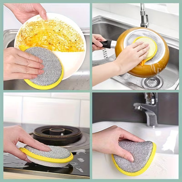 12 Esponjas de Limpieza de Cocina Doble Cara Anti-Rayaduras, Reutilizables, Multiusos