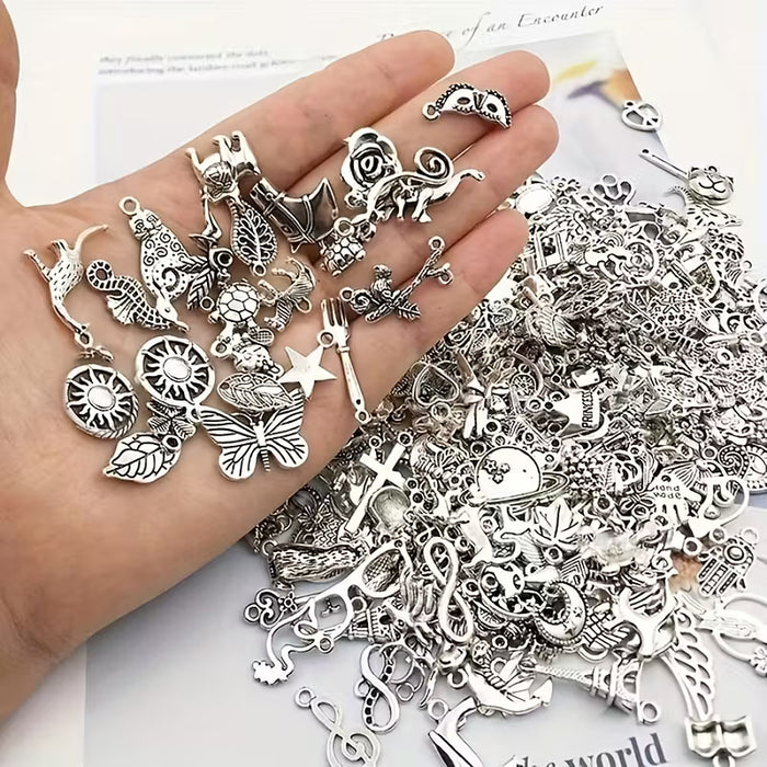 50 Dijes Mixtos de Aleación Vintage en Varios Estilos para Colgantes de Pulseras