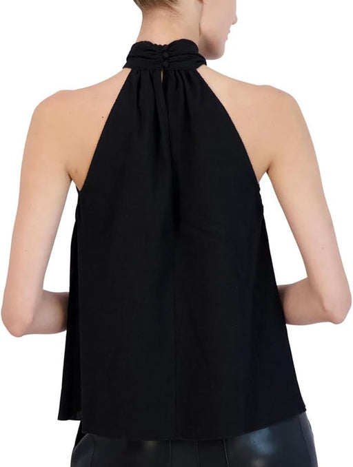 BCBGMAXAZRIA Camisa sin Mangas con Cuello Halter Trenzado y Espalda con Abertura - Quierox - Tienda Online