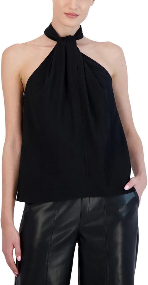 BCBGMAXAZRIA Camisa sin Mangas con Cuello Halter Trenzado y Espalda con Abertura - Quierox - Tienda Online