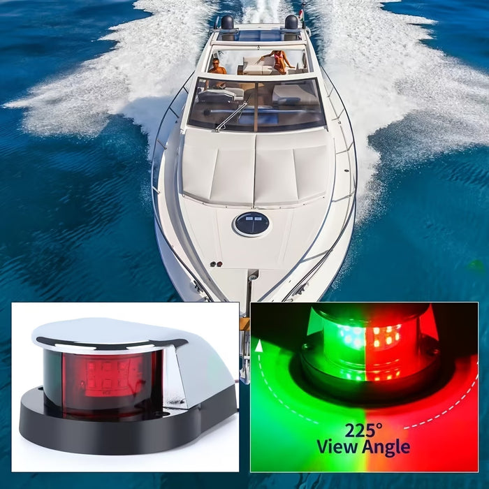 Luz de navegación LED para barco de 12V - Luz de señal de piloto monocromática con ángulo de visión de 225°