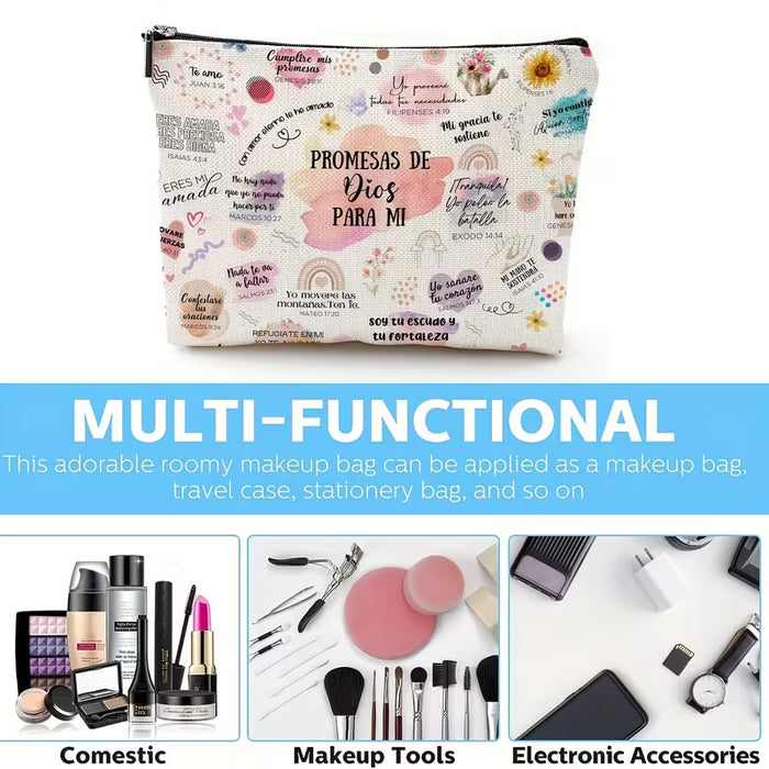 1pc, Bolso Inspirador Cristiano Adornado con Versículos Bíblicos