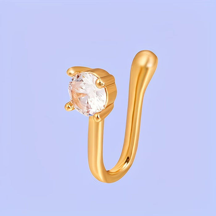 1 pieza Anillo de nariz pequeño y versátil tipo piercing falso