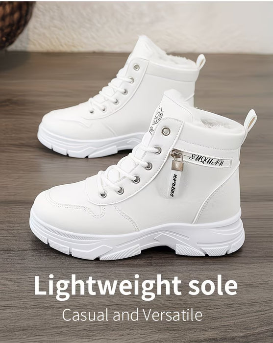 Botas de Tobillo Gruesas  Cálidos de Invierno Forradas para Mujer