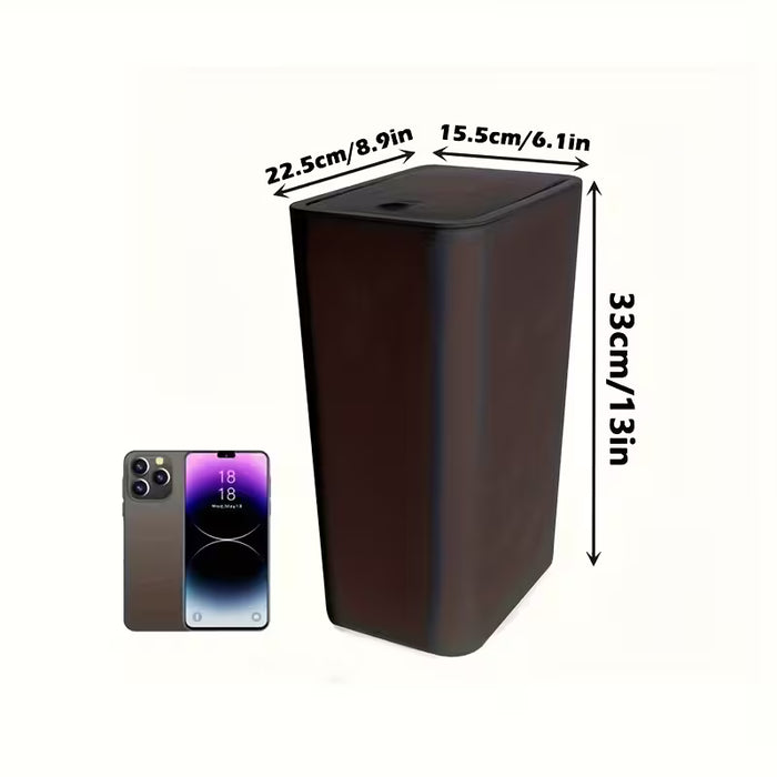 Cubo de Basura para Baño, Papelera de Espacio Reducido con Tapa Emergente