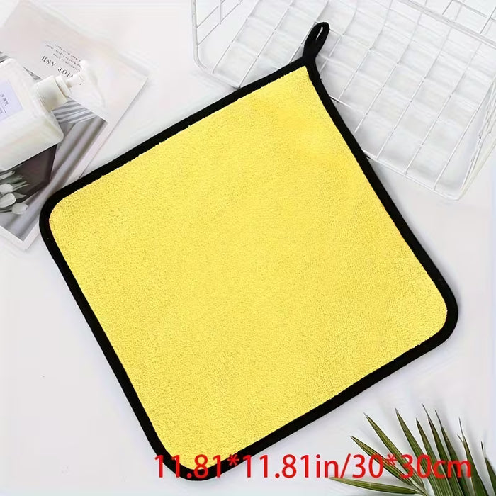 1pcs Toalla de microfibra para lavado de autos, doble color