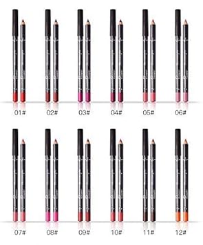 Beauty - Juego de 12 lápices labiales de maquillaje mate brillantes, larga duración - Quierox - Tienda Online