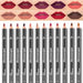 Beauty - Juego de 12 lápices labiales de maquillaje mate brillantes, larga duración - Quierox - Tienda Online