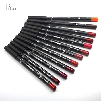 Beauty - Juego de 12 lápices labiales de maquillaje mate brillantes, larga duración - Quierox - Tienda Online