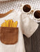 Bebé Body estilo camiseta papas fritas con estampado con parche de bolsillo - Quierox - Tienda Online