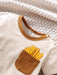Bebé Body estilo camiseta papas fritas con estampado con parche de bolsillo - Quierox - Tienda Online