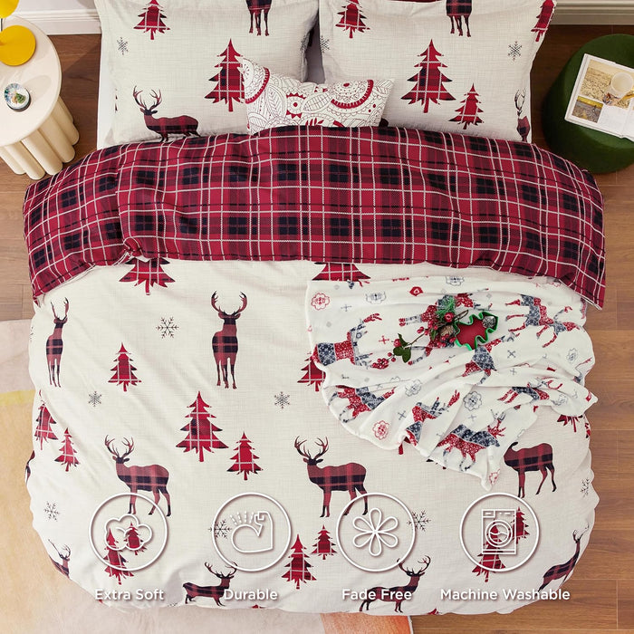Bedsure Funda de edredón de Navidad tamaño Queen, juego de ropa de cama de Navidad - Quierox - Tienda Online