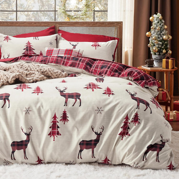 Bedsure Funda de edredón de Navidad tamaño Queen, juego de ropa de cama de Navidad - Quierox - Tienda Online