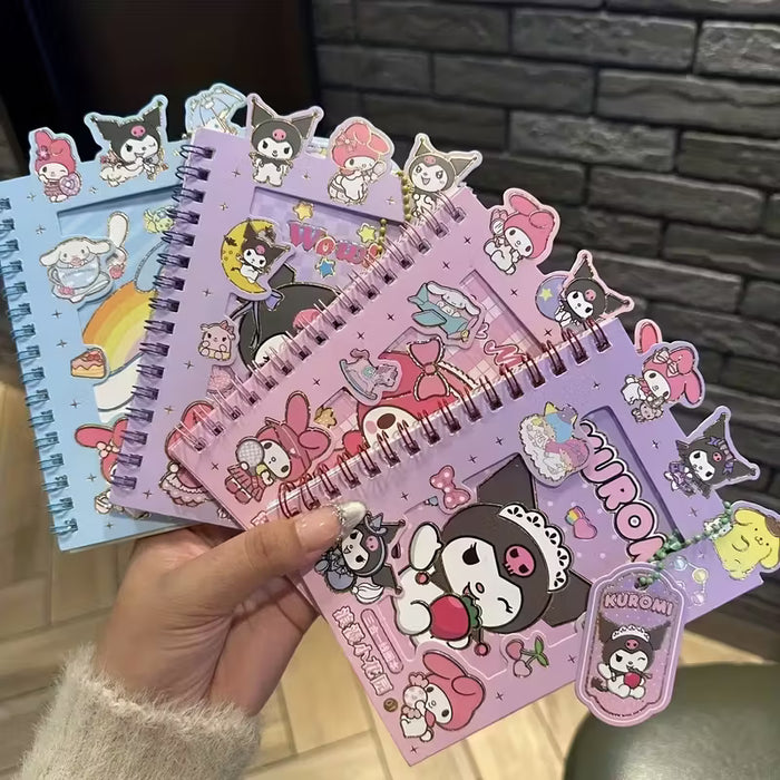 1 ud. Kit adorable de pegatinas Kuromi Melody al azar 1pc
