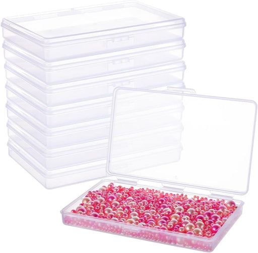 BENECREAT Paquete de 8 cajas de almacenamiento rectangulares de plástico transparente de 6x3,5x0,8" - Quierox - Tienda Online