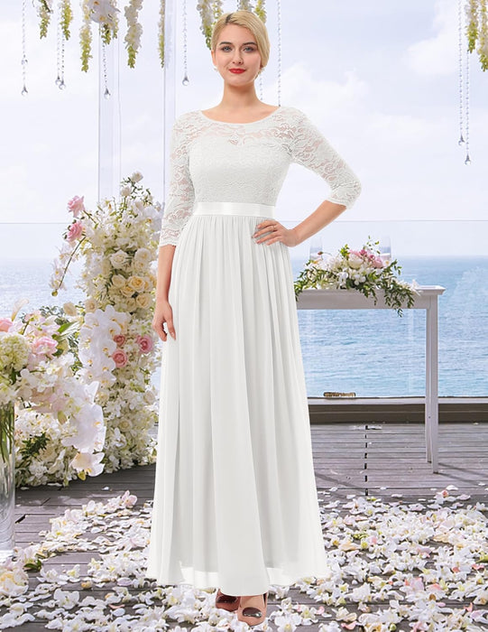 BeryLove Vestido de fiesta formal de manga larga para mujer, con encaje, para boda - Quierox - Tienda Online