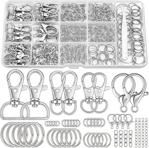 BESARME Kit de 460 piezas de fabricación de llaveros, clips de llavero con llaveros a granel - Quierox - Tienda Online