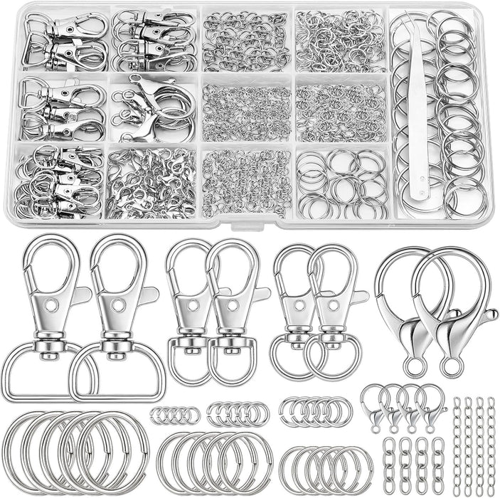 BESARME Kit de 460 piezas de fabricación de llaveros, clips de llavero con llaveros a granel - Quierox - Tienda Online