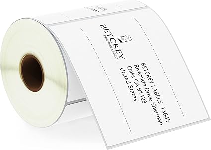 BETCKEY - 4 x 4 pulgadas (4.016 in x 4.016 in) y etiquetas cuadradas grandes compatibles con la impresora de etiquetas Zebra & Roll - Quierox - Tienda Online