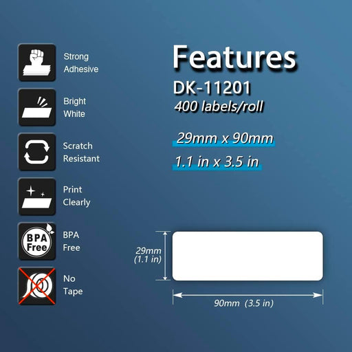 BETCKEY - Reemplazo de etiquetas de dirección compatibles para Brother DK - 1201 - Quierox - Tienda Online