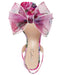 Betsey Johnson Sandalias de tacón con lazo de malla color cervatillo para mujer - Floral rosa - Quierox - Tienda Online