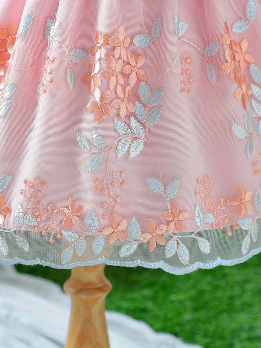 Vestido exquisito y de moda, sin mangas de jacquard con girasoles para niña