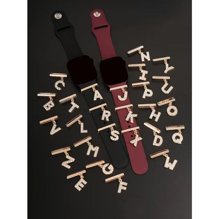 1pc Accesorio de Correa de Reloj de Metal con letra (I)