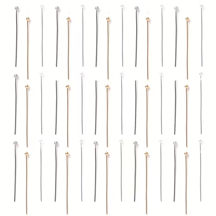 200 clavos con cabeza redonda en colores surtidos, ideales para manualidades y decoración.