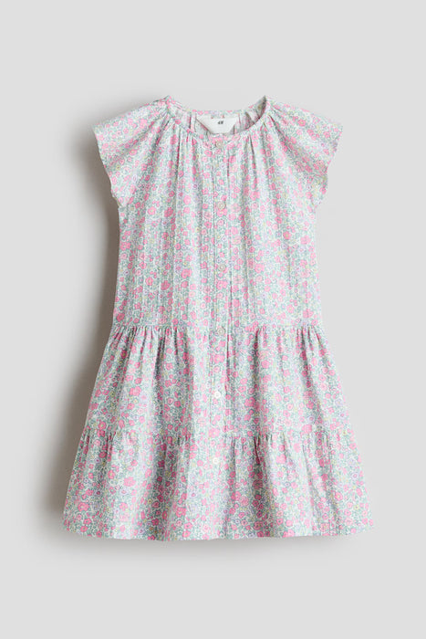H&M Vestido de seersucker con volantes