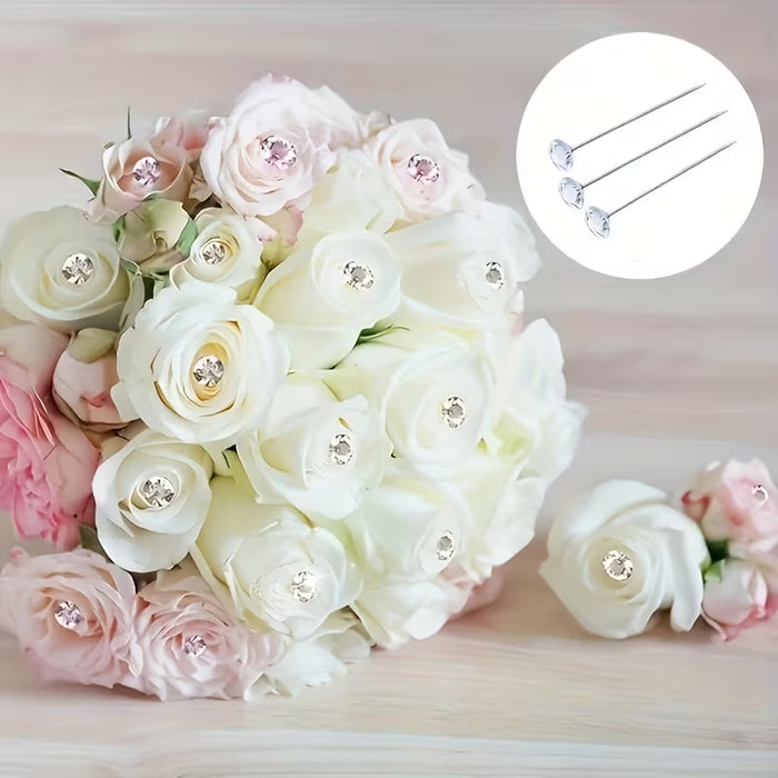 30 piezas Alfileres de fijación multiusos de coser a mano con puntas de cristal