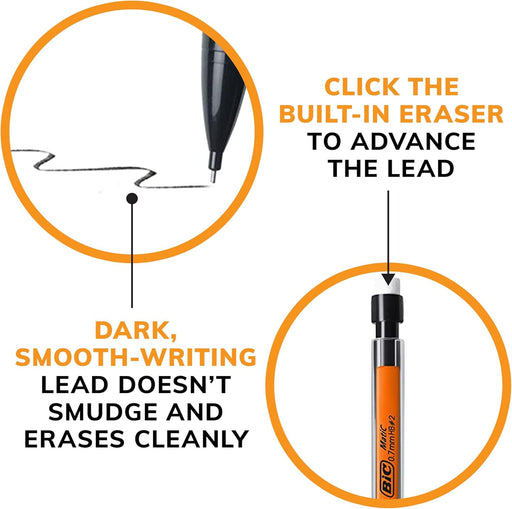 BIC Lápices Xtra Life, trazo medio, Negro - Quierox - Tienda Online