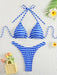 Bikini de Triángulo Mini para Mujer, Estampado a Rayas, para mujer - Quierox - Tienda Online