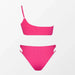 Bikini de un hombro acanalado - Cintura alta - Quierox - Tienda Online