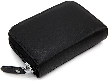 Billetera de cuero genuino con bloqueo RFID, con soporte para tarjeta de crédito - Quierox - Tienda Online