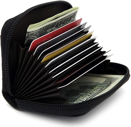 Billetera de cuero genuino con bloqueo RFID, con soporte para tarjeta de crédito - Quierox - Tienda Online